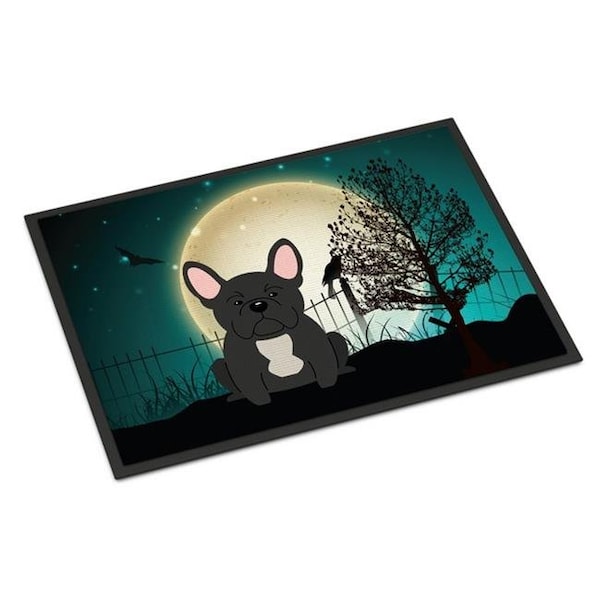 Carolines Treasures BB2204MAT Halloween Scary French Bulldog Black Indoor or Outdoor Mat; 18 x 0.25 x 27 in. BB2204MAT - main